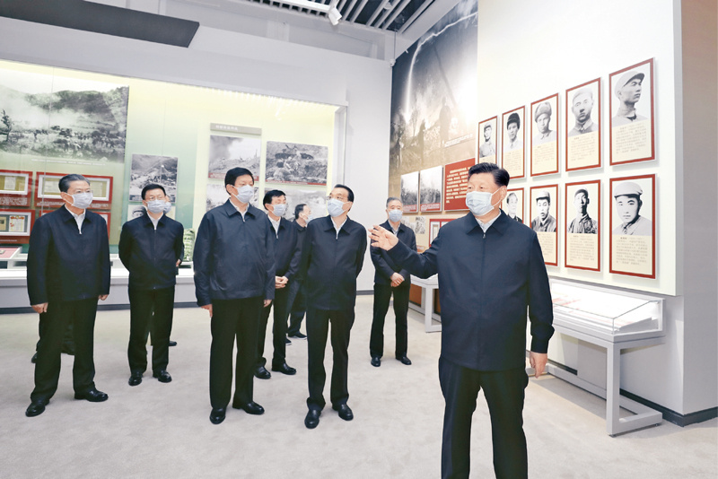2020年10月19日，党和国家领导人习近平、李克强、栗战书、汪洋、王沪宁、赵乐际、韩正、王岐山等在中国人民革命军事博物馆参观“铭记伟大胜利 捍卫和平正义——纪念中国人民志愿军抗美援朝出国作战70周年主题展览”。